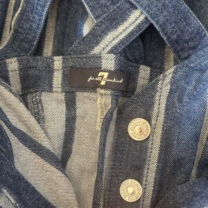 7 For All Mankind Striped Denim Jumper